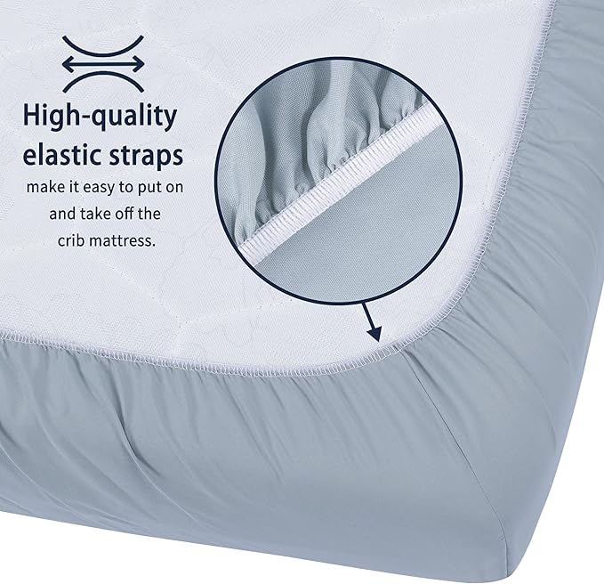Pack and Play Sheets Fitted, 2 Pack Pack n Play Sheets - Image 5