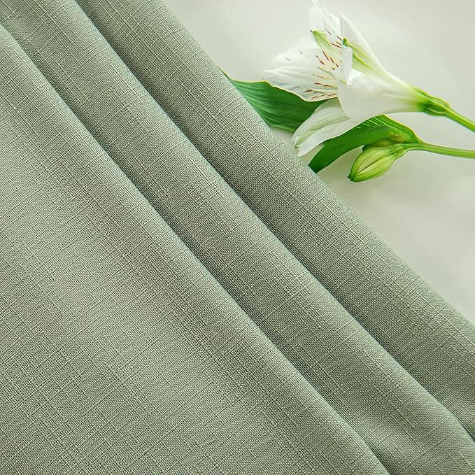 maxmill Faux Linen Texture Tablecloth Stain Resistant Waterproof Wrinkle - Image 8