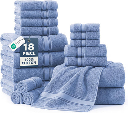 lane linen towel set quick dry 100% cotton, main product view