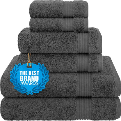 cotton paradise towel set of 6, 2 bath shown in use