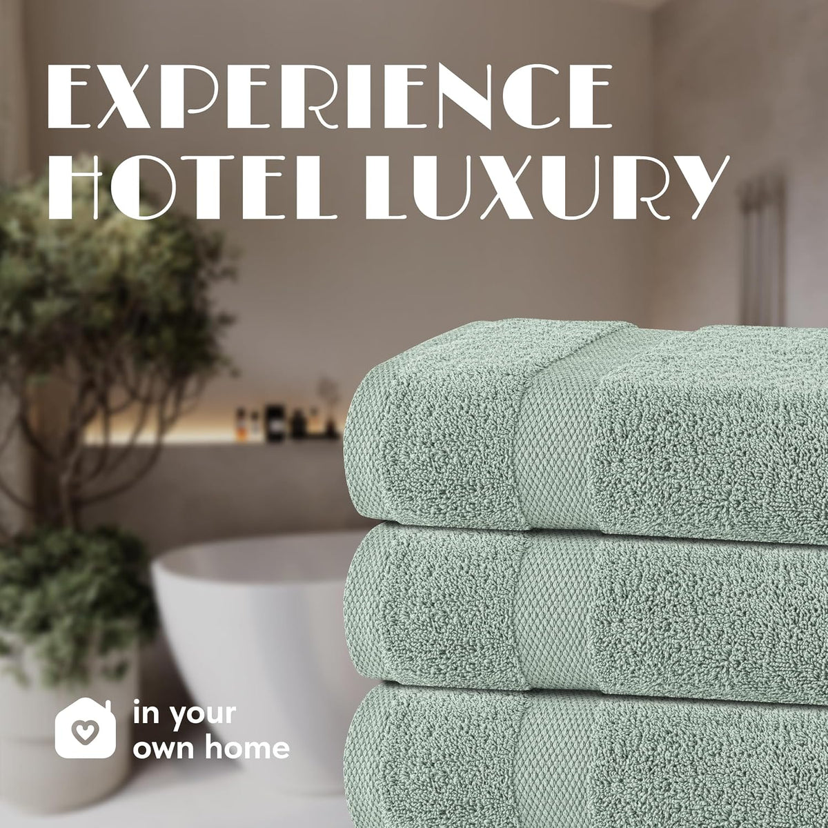 wealuxe mint green bath towels 24x50 - 6 on a desk or shelf