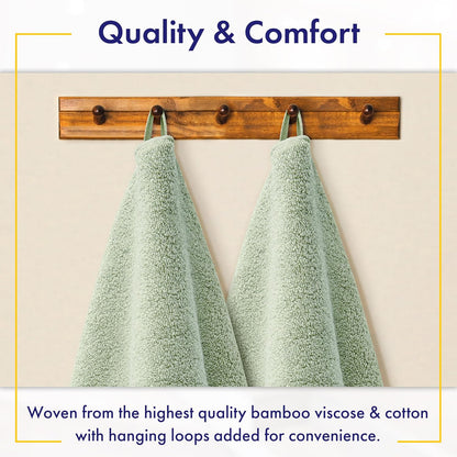 luxury viscose from bamboo bath towels, ultra soft, side view