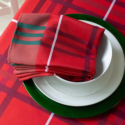 Benson Mills Heavyweight Yarn Dyed Engineered Woven Fabric Plaid Table Cloth - Image 7