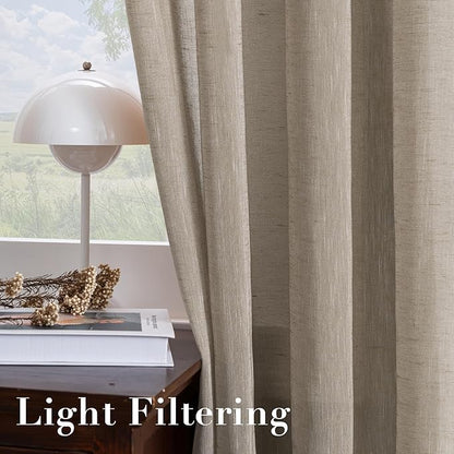 H.VERSAILTEX Linen Curtains Flax Linen Blended Curtain Panels - Image 5