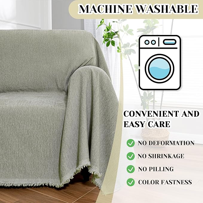 MEETSKY Green Sofa Covers Armchair Single Couch Cover - Image 4