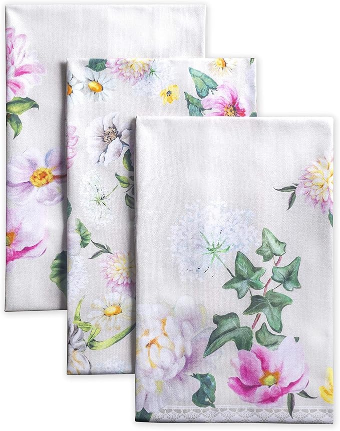 Maison d' Hermine Kitchen Towels Set of 3 100% Cotton 27.50" x 20" Reusable by MaisondHermine