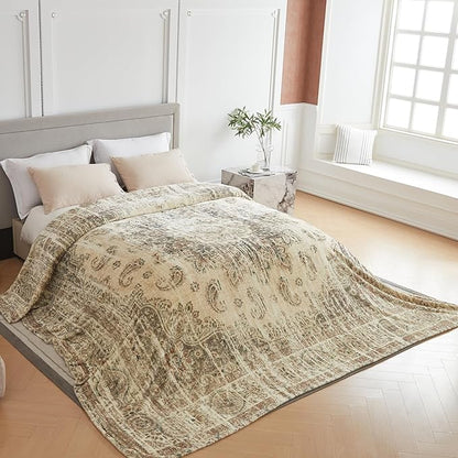 Oversized Vintage Pattern Blanket 120x120 Inches, Giant 10'x10' - Image 4
