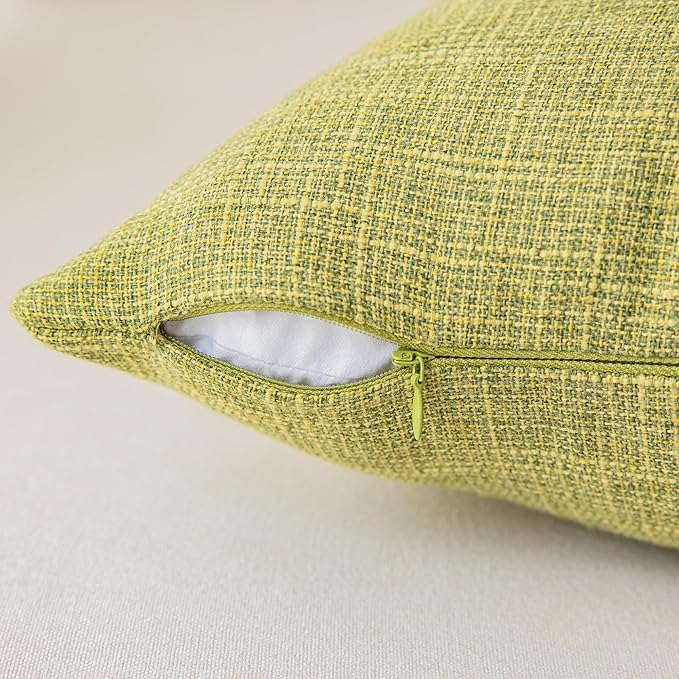 Kevin Textile Pack of 2, Decorative 2 Tone Fresh Linen Pillow Covers Cushion - Image 3