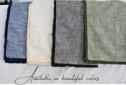 Set of 2 Textured Cotton Throw Pillow Covers - Image 7