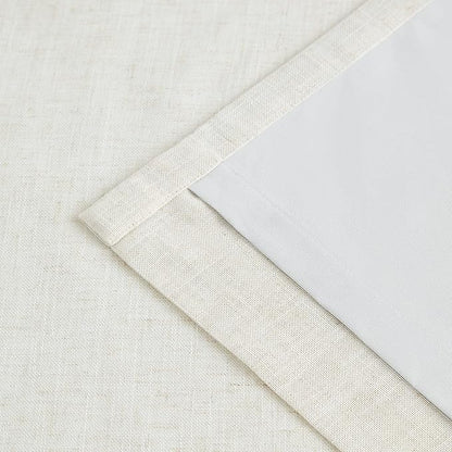 Vision Home Natural Pinch Pleated Full Blackout Curtains Linen Blended Room - Image 7