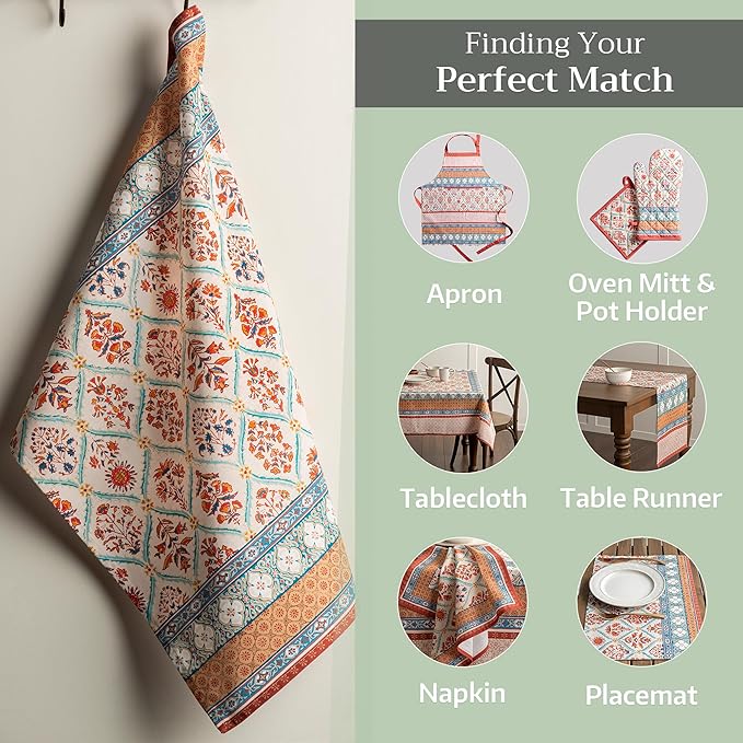 Maison d' Hermine Kitchen Towels Set of 3 100% Cotton 20" x 27.5" Reusable - Image 6
