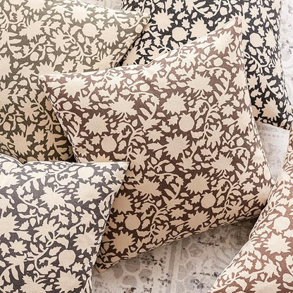 Foindtower Set of 2 Decorative Neutral Floral Lumbar Throw Pillow Covers Accent - Image 6