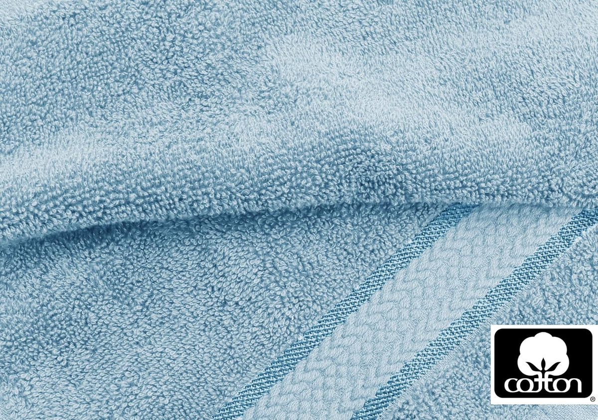 cotton craft ultra soft 6 piece towel set, side view