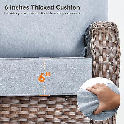 6" Thick Outdoor Cushions 24x24x6, 1-Set Deep Seat Patio Cushions - Image 7