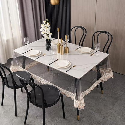 Clear Vinyl Tablecloth Protector Waterproof/Oil-Proof PVC Table Cloth - Image 2