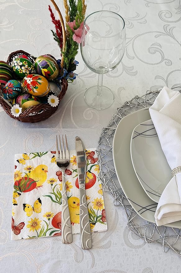 AM Décor Easter Dinner Napkins 20 Count Soft 3-Ply Tissue Servilities, Easter - Image 3
