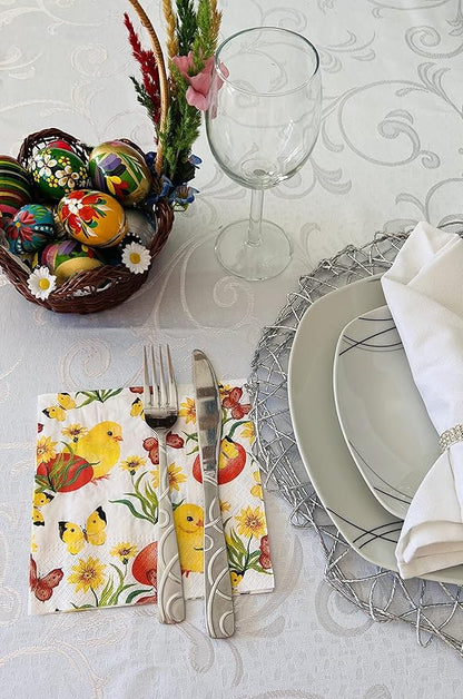 AM Décor Easter Dinner Napkins 20 Count Soft 3-Ply Tissue Servilities, Easter - Image 3