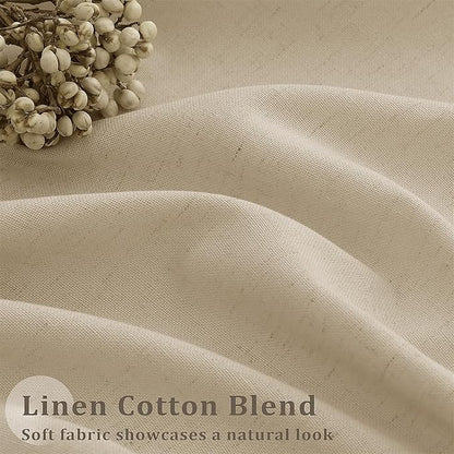 Beige Pinch Pleat Linen Curtains - Image 5