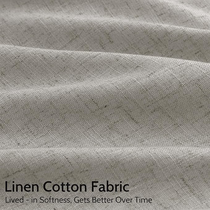 Silver Gery Linen Curtains 96 Inches - Image 4