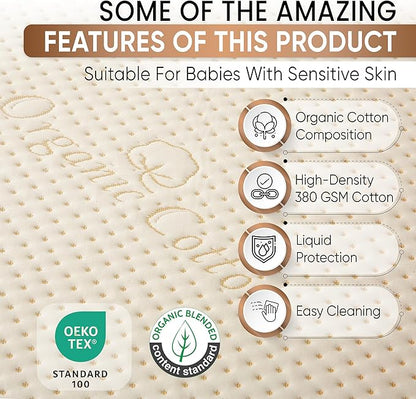 Crib Luxury Organic Cotton Mattress Protector - Image 3