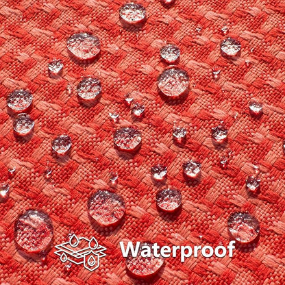 Kevin Textile Outdoor Waterproof Throw Pillow Covers Pack of 2 Weaving Texture - Image 2