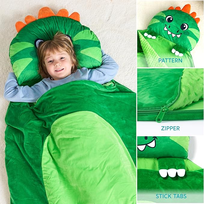 JOIEDOMI Kids Sleeping Bag 4 5 6 Year Old Girl Gifts Toddler Nap Mat - Image 3