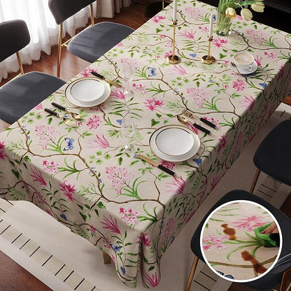 Rectangle Table Cloth, 100% Waterproof Tablecloth Oil Proof Spill Proof Vinyl - Image 8