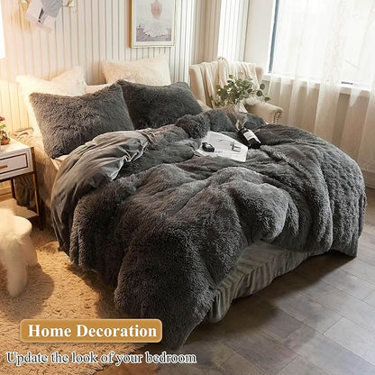 XeGe Cozy Faux Fur Throw Pillow Covers, Zippered Fluffy Cushion Covers - Image 6