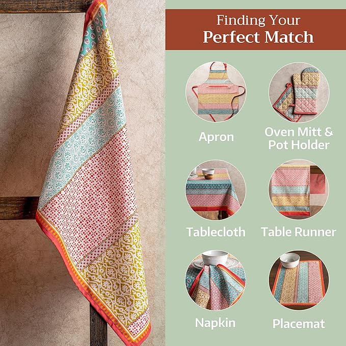 Maison d' Hermine Kitchen Towels Set of 3 100% Cotton 27.50" x 20" Reusable - Image 5