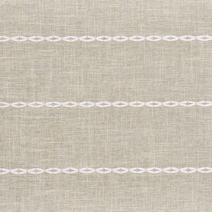 ZeeMart Farmhouse Braided Striped Table Runner, Rustic Beige Table Runners 90 - Image 6