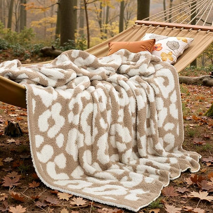 Joiedomi Throw Blanket for Couch Bed Sofa, Knitted Beige Blankets Gifts for - Image 7