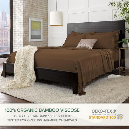 Pure Bamboo Twin Sheets, Genuine 100% Organic Viscose Derived from Bamboo Bed - Image 2
