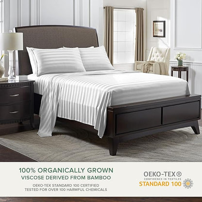 Pure Bamboo Queen Sheets, Genuine 100% Organic Viscose Derived from Bamboo Bed - Image 2