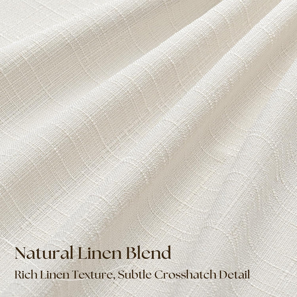 Natural Extra Wide 70 Inch Width 100% Blackout Curtains 84 Inches Long