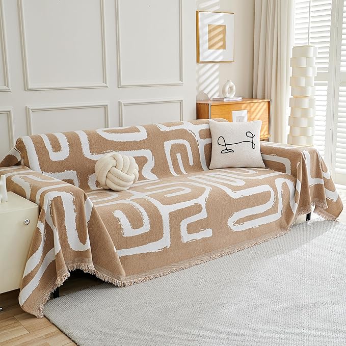 MEETSKY Boho Couch Cover Sofa Cover Washable, Chenille Sofa Covers by MEETSKY