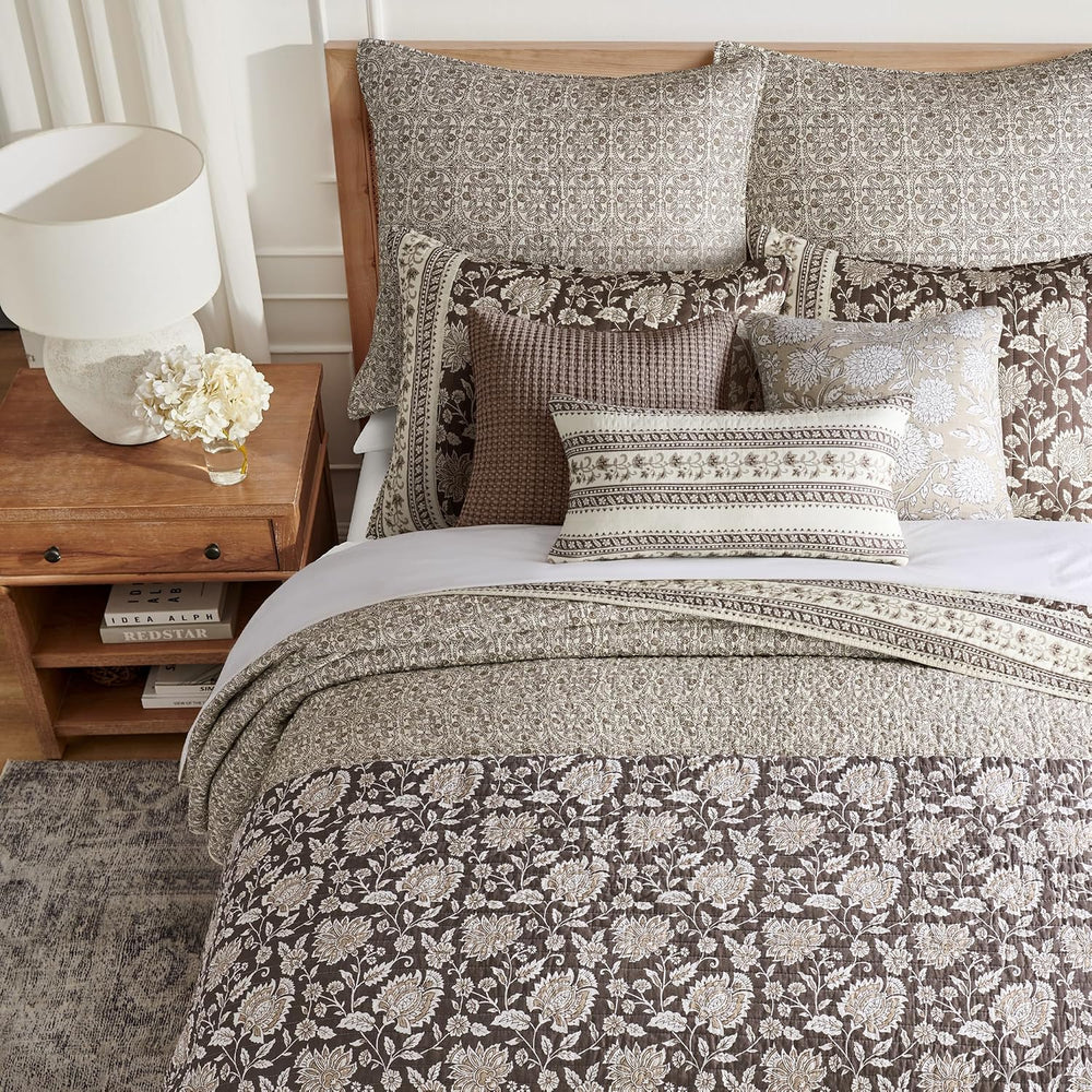 Levtex Home Adare Cocoa Reversible King/Cal King Quilt Set (106x92in) and 2 P...
