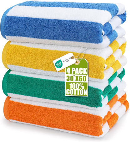 utopia towels beach towels, 4 pack, 30x60 in, main product view