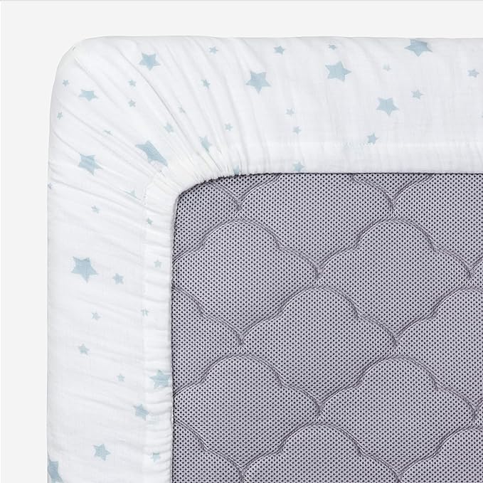 Newton Baby Mini Crib Fitted Sheets | Organic Muslin Cotton, Breathable & Soft - Image 6