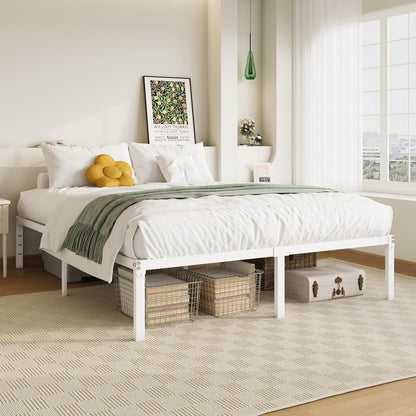 allewie queen bed frame, 14 inch metal beds, close-up detail