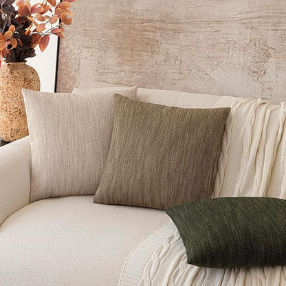Foindtower Set of 2 Decorative Textured Burlap Linen Throw Pillow Covers - Image 7