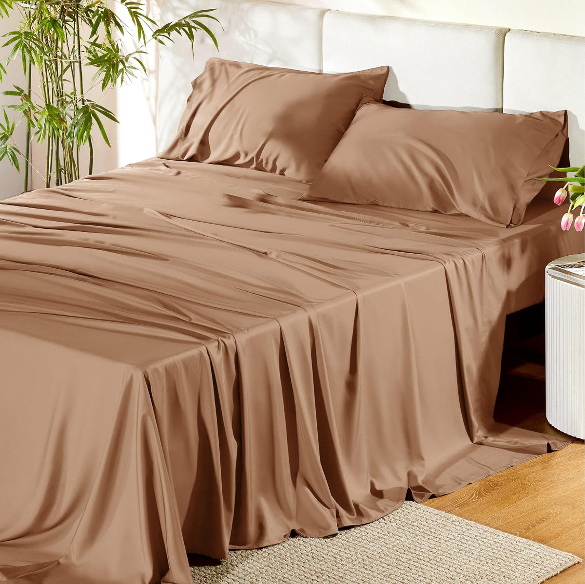 bedsure purewoven 100% rayon derived from bamboo, full, main product view