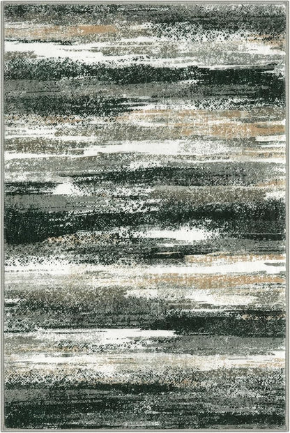 Modern Abstract Entryway Rug Indoor 2x3 Washable Rug Non-Slip Soft Small Area - Image 9