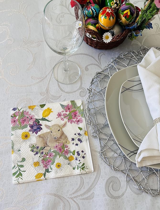 AM Décor Easter Dinner Napkins 20 Count Soft 3-Ply Tissue Servilities, Easter - Image 2