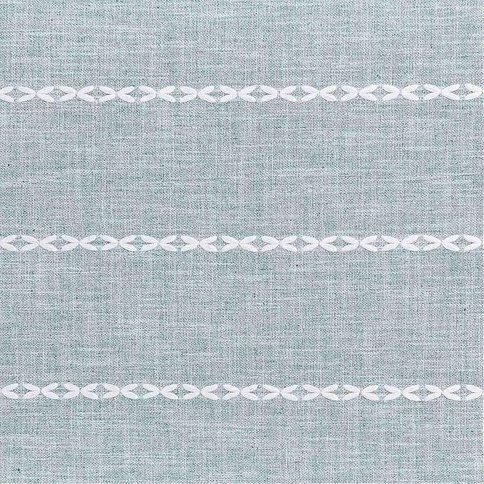 ZeeMart Farmhouse Braided Striped Table Runner, Rustic Blue Table Runners 72 - Image 6