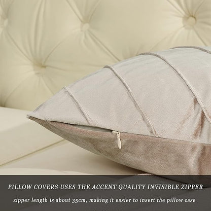 GIGIZAZA Decorative Velvet Pillow Covers 16x16, Living Room Square Cushion - Image 3