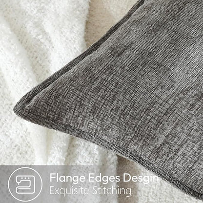 Stellhome Pack of 2 Soft Textured Throw Decorative Pillow Covers Square Accent - Image 3