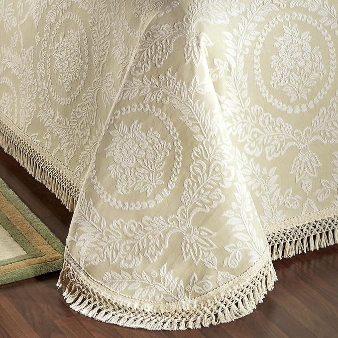 Timeless Vintage Style Bedding | Neutral Sage and Ecru | Textured Matelasse - Image 4