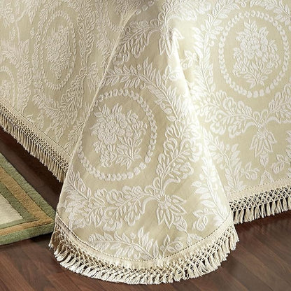 Timeless Vintage Style Bedding | Neutral Sage and Ecru | Textured Matelasse - Image 4