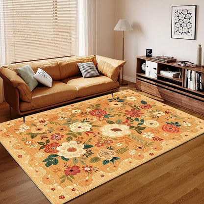 DUKINO 6x9 Area Rug, Floral Rugs - Image 8