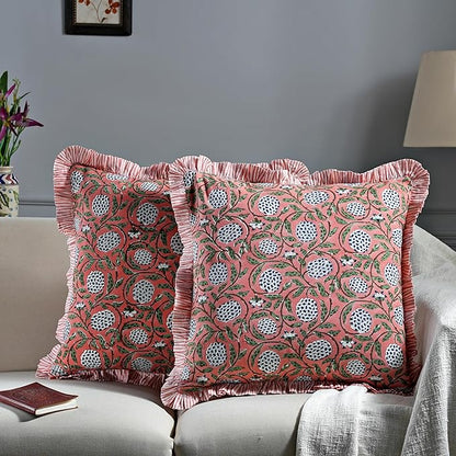 Ridhi Modern Farmhouse Pillow Covers Decorative Cotton Throw Pillow Covers Set - Image 2